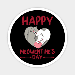 Valentines Day Happy Meowentine's Day Cat Lover Magnet